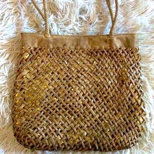 Gold Crisscross Bag